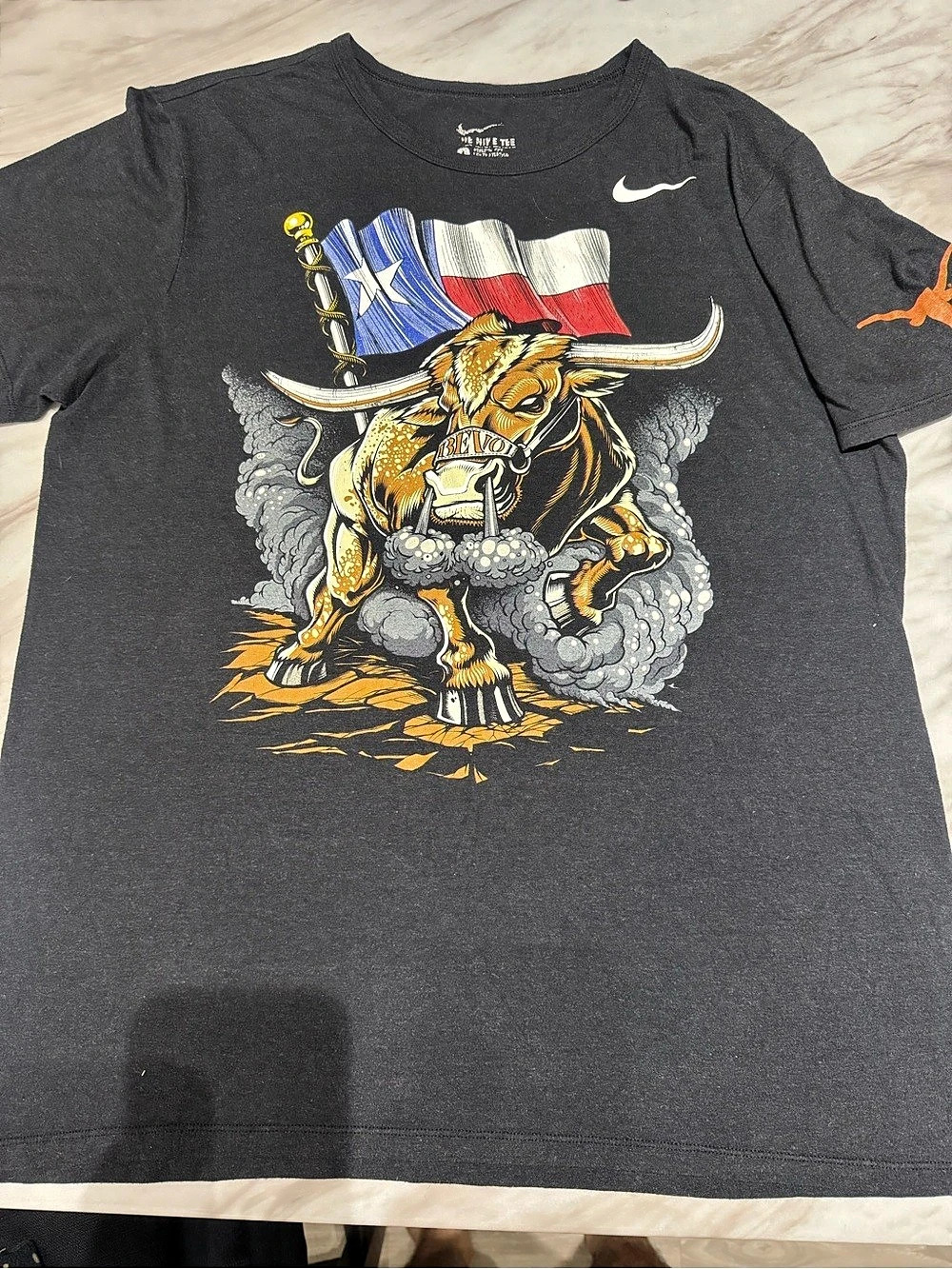 Nike Texas Longhorns Texas Flag T-Shirt Men's L Black